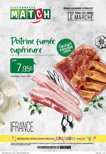Catalogue Supermarché Match - 16.02.2021 - 21.02.2021.