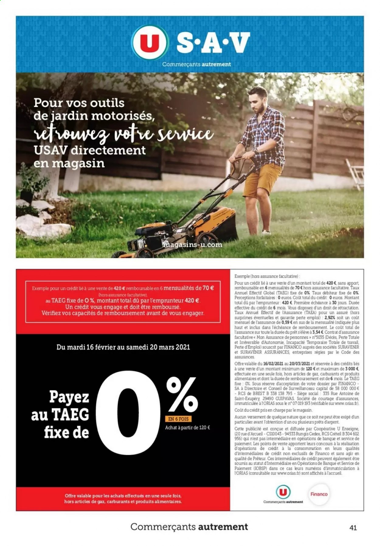 Catalogue SUPER U - 16/02/2021 - 13/03/2021. Page 41