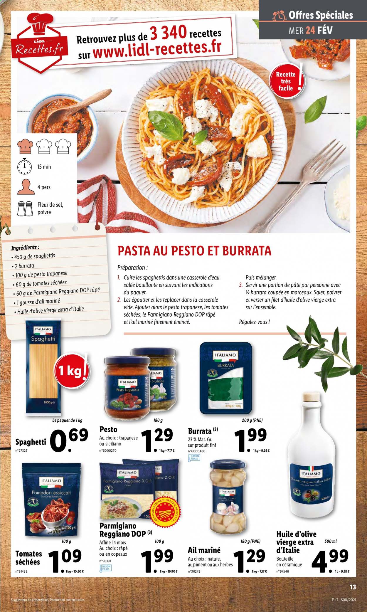 thumbnail - Catalogue Lidl - 24/02/2021 - 02/03/2021 - Produits soldés - parmesan, burrata, tomates séchées. Page 13.