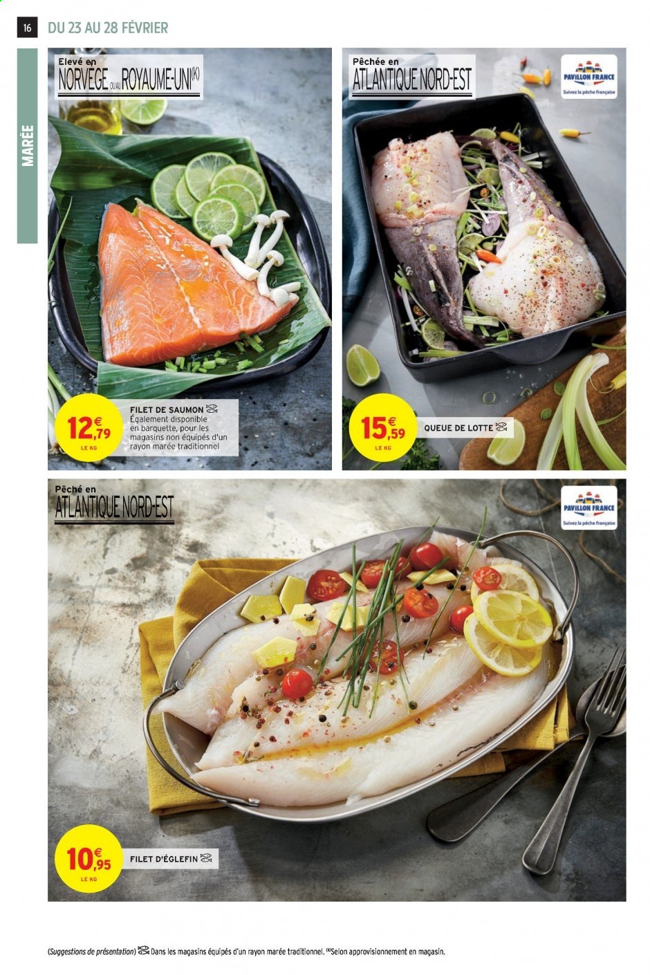 thumbnail - Catalogue Intermarché Super - 23/02/2021 - 28/02/2021 - Produits soldés - saumon, queue de lotte, pavés de saumon. Page 16.