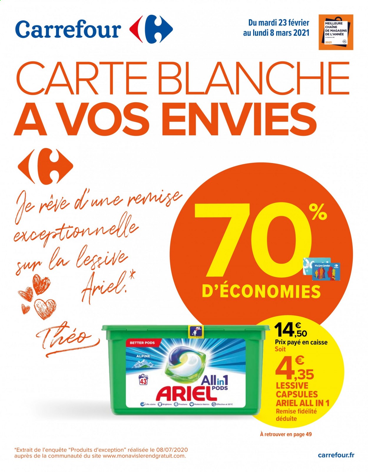 Catalogue Carrefour Hypermarchés - 23/02/2021 - 08/03/2021. Page 1