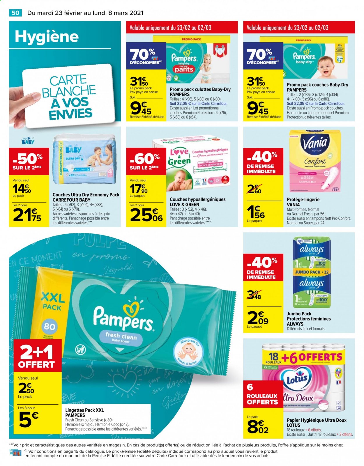 Catalogue Carrefour Hypermarchés - 23/02/2021 - 08/03/2021. Page 50