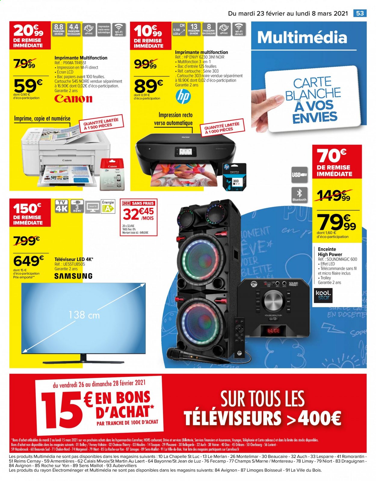 Catalogue Carrefour Hypermarchés - 23/02/2021 - 08/03/2021. Page 53