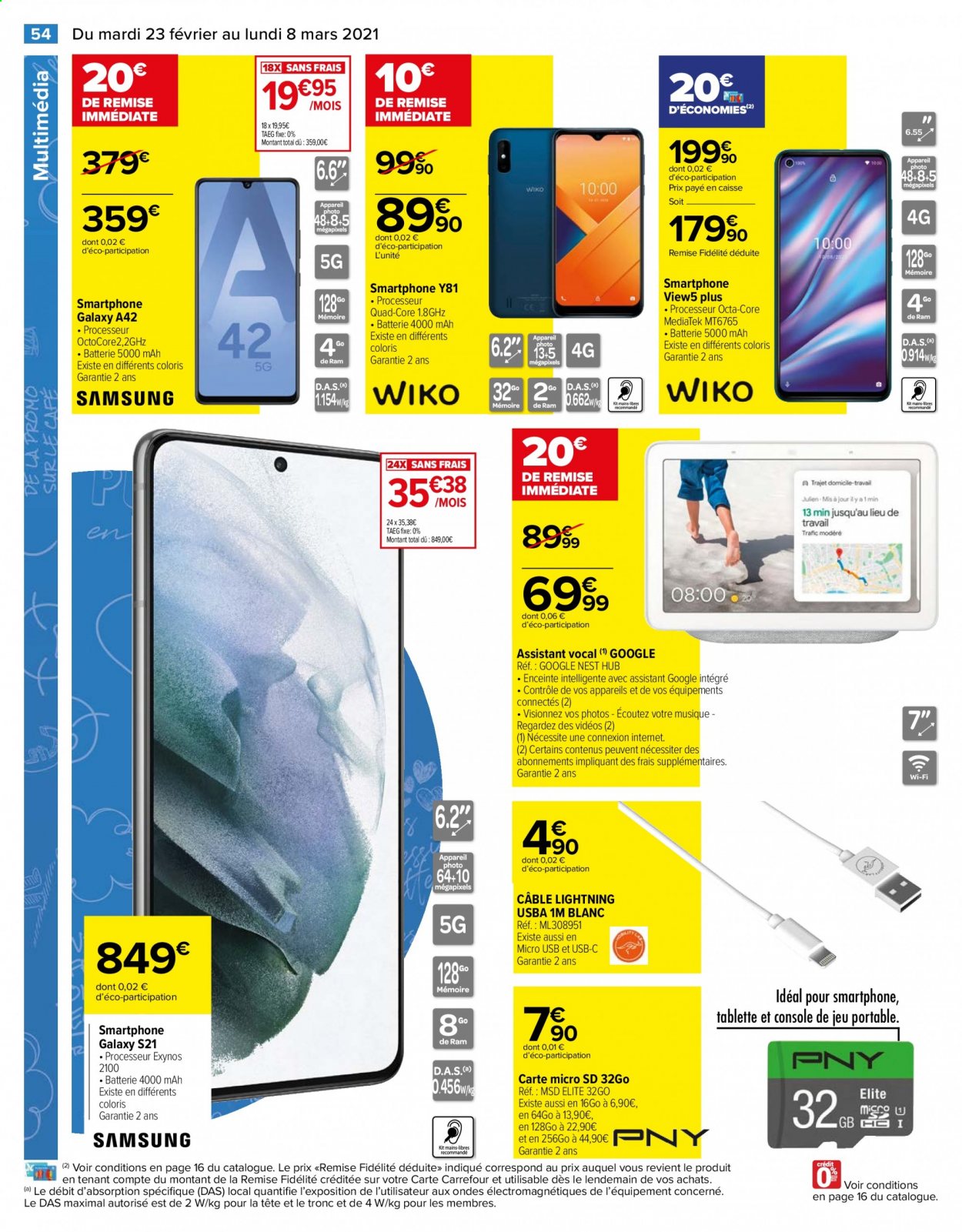 Catalogue Carrefour Hypermarchés - 23/02/2021 - 08/03/2021. Page 54