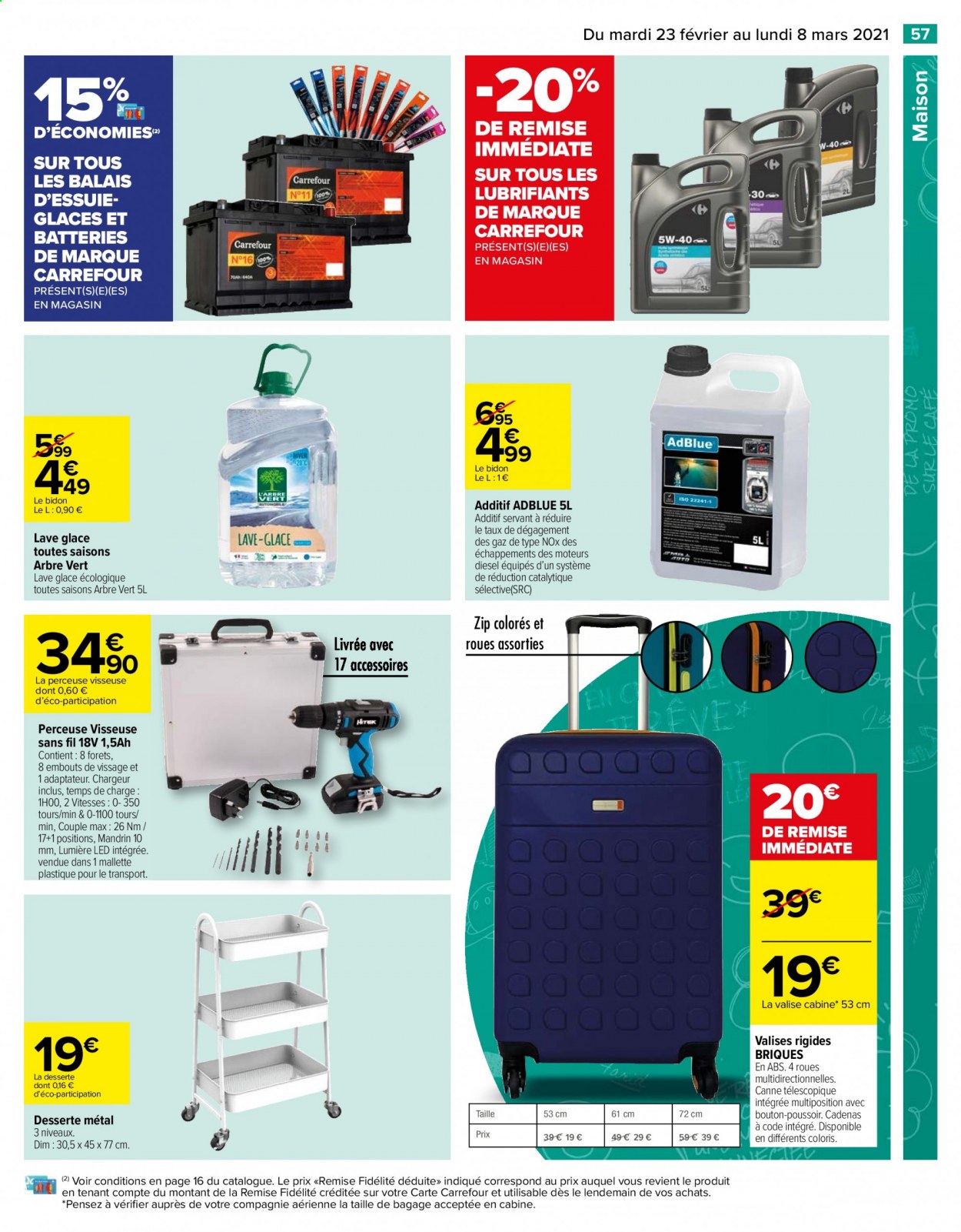 Catalogue Carrefour Hypermarchés - 23/02/2021 - 08/03/2021. Page 57