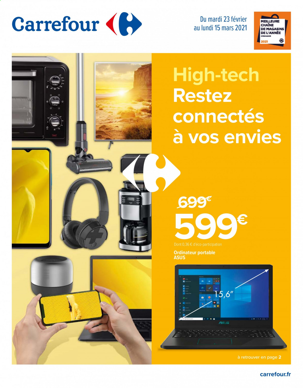 Catalogue Carrefour Hypermarchés - 23/02/2021 - 15/03/2021. Page 1
