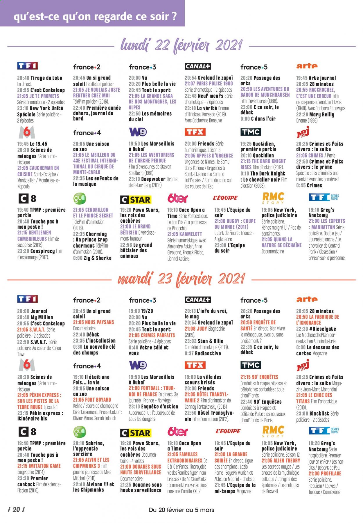 thumbnail - Catalogue Carrefour Contact - 20/02/2021 - 05/03/2021 - Produits soldés - magazine, jeu. Page 20.