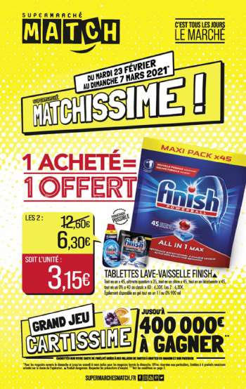 Catalogue Supermarché Match - 23.02.2021 - 07.03.2021.