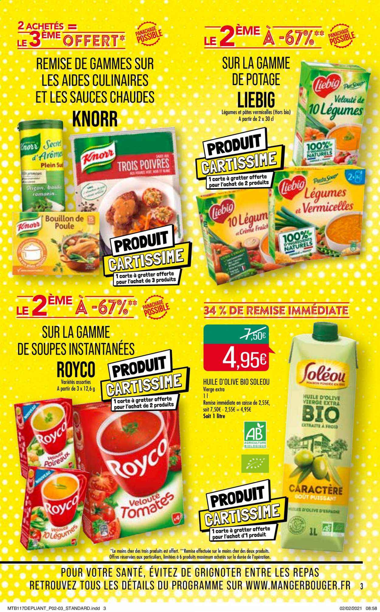 thumbnail - Catalogue Supermarché Match - 23/02/2021 - 07/03/2021 - Produits soldés - Knorr, vermicelles, huile, huile d'olive. Page 3.