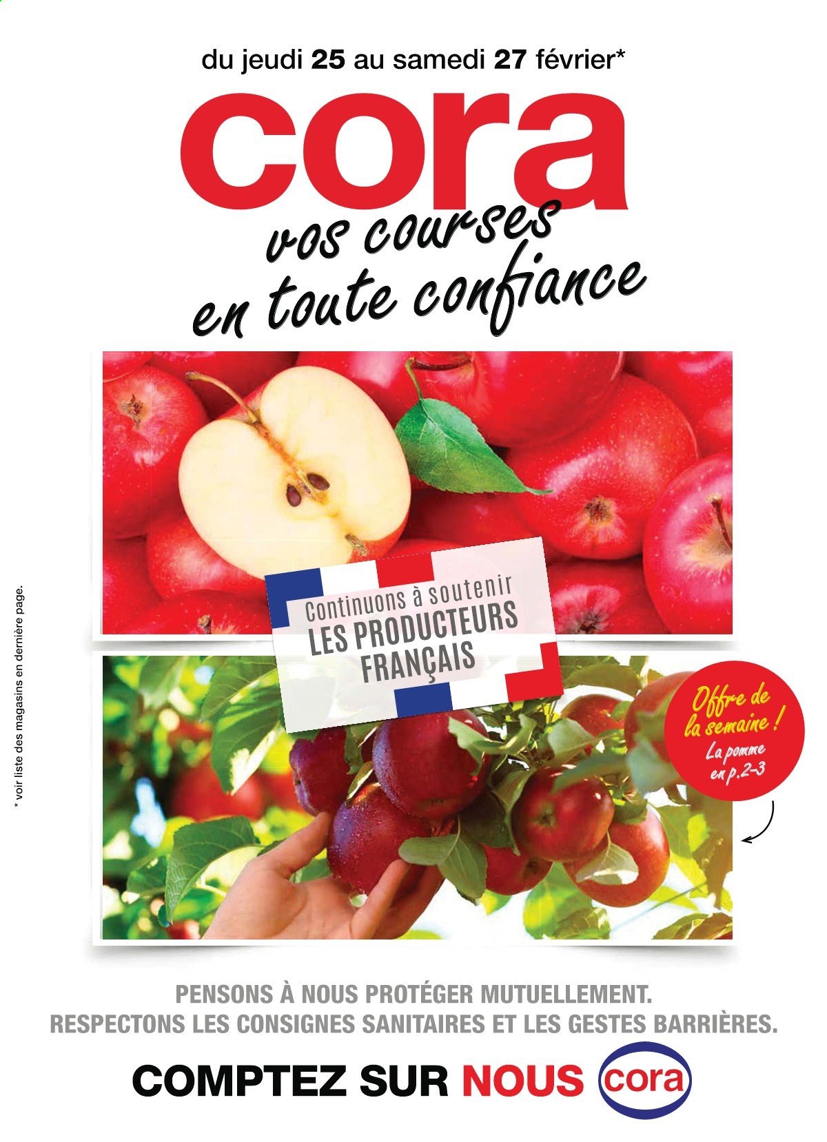 thumbnail - Catalogue Cora - 25/02/2021 - 27/02/2021 - Produits soldés - pommes. Page 1.