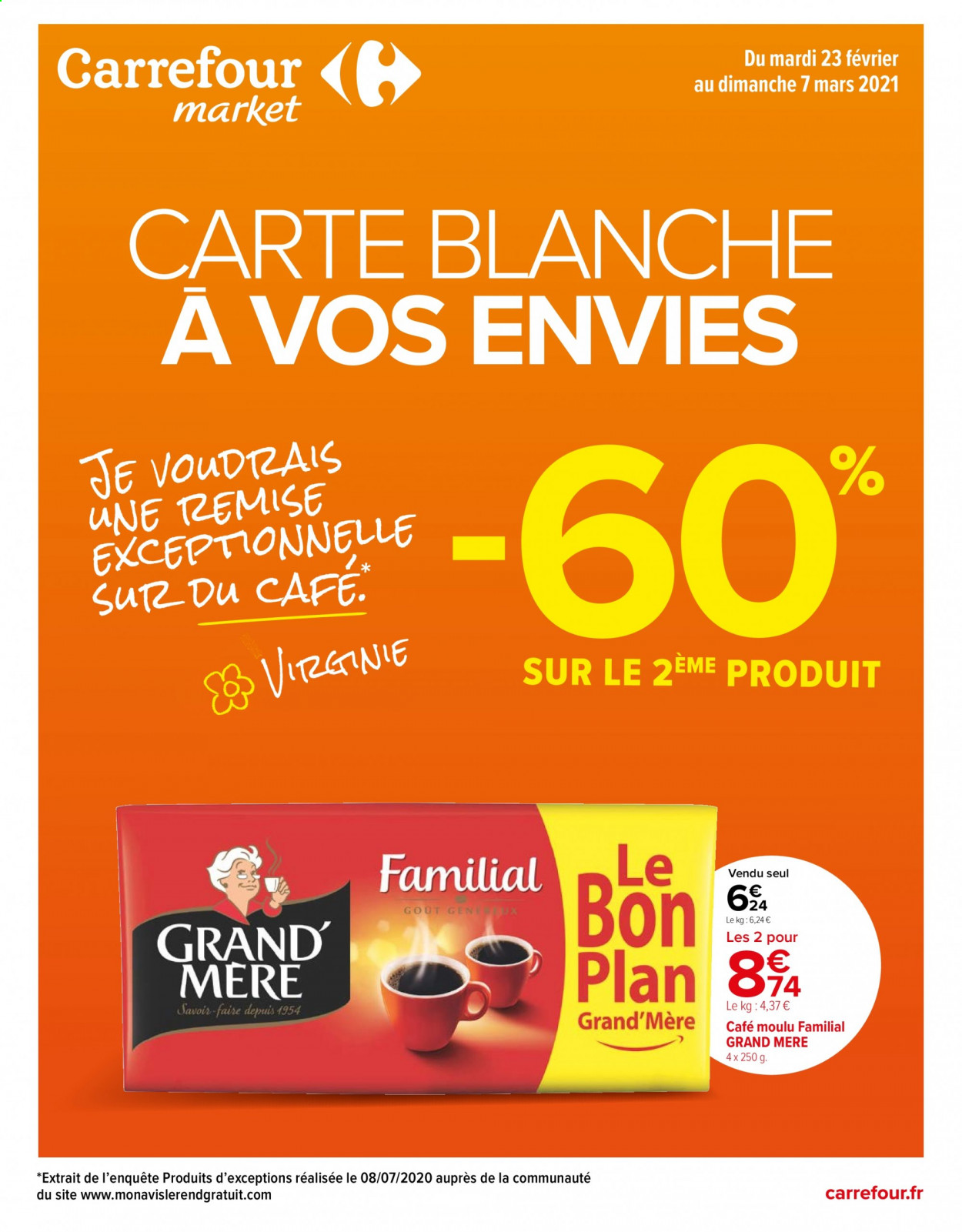 Catalogue Carrefour Market - 23/02/2021 - 07/03/2021. Page 1