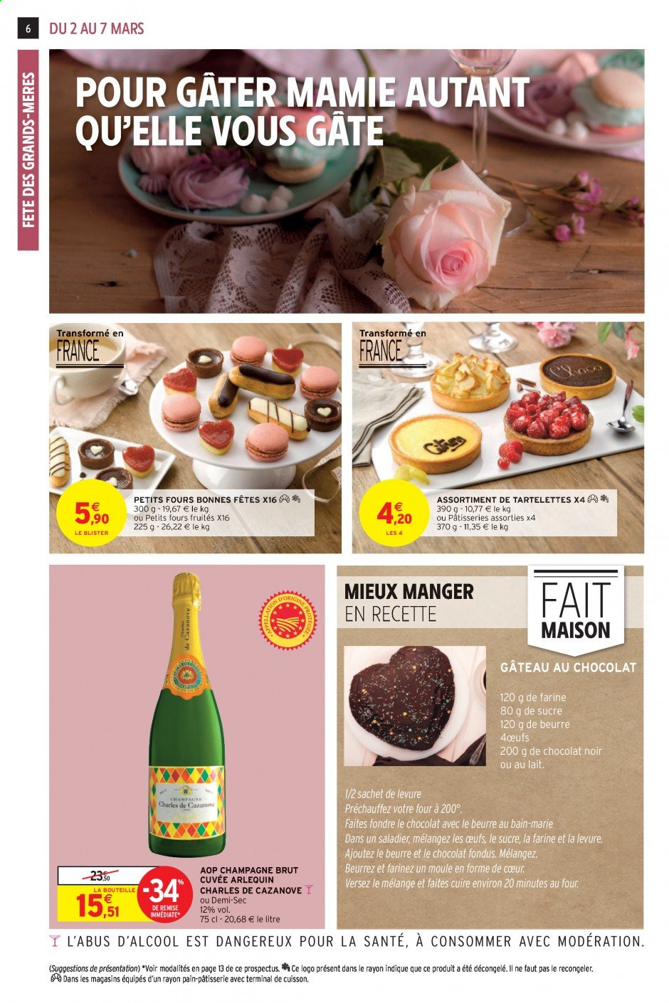 thumbnail - Catalogue Intermarché Super - 02/03/2021 - 07/03/2021 - Produits soldés - gâteau, tartelettes, petit four, saladier, maison. Page 6.