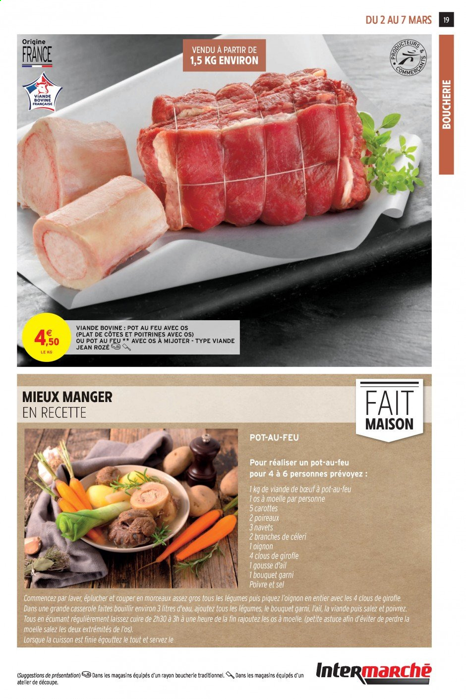 thumbnail - Catalogue Intermarché Super - 02/03/2021 - 07/03/2021 - Produits soldés - carotte, poireau, pot-au-feu, casserole. Page 19.