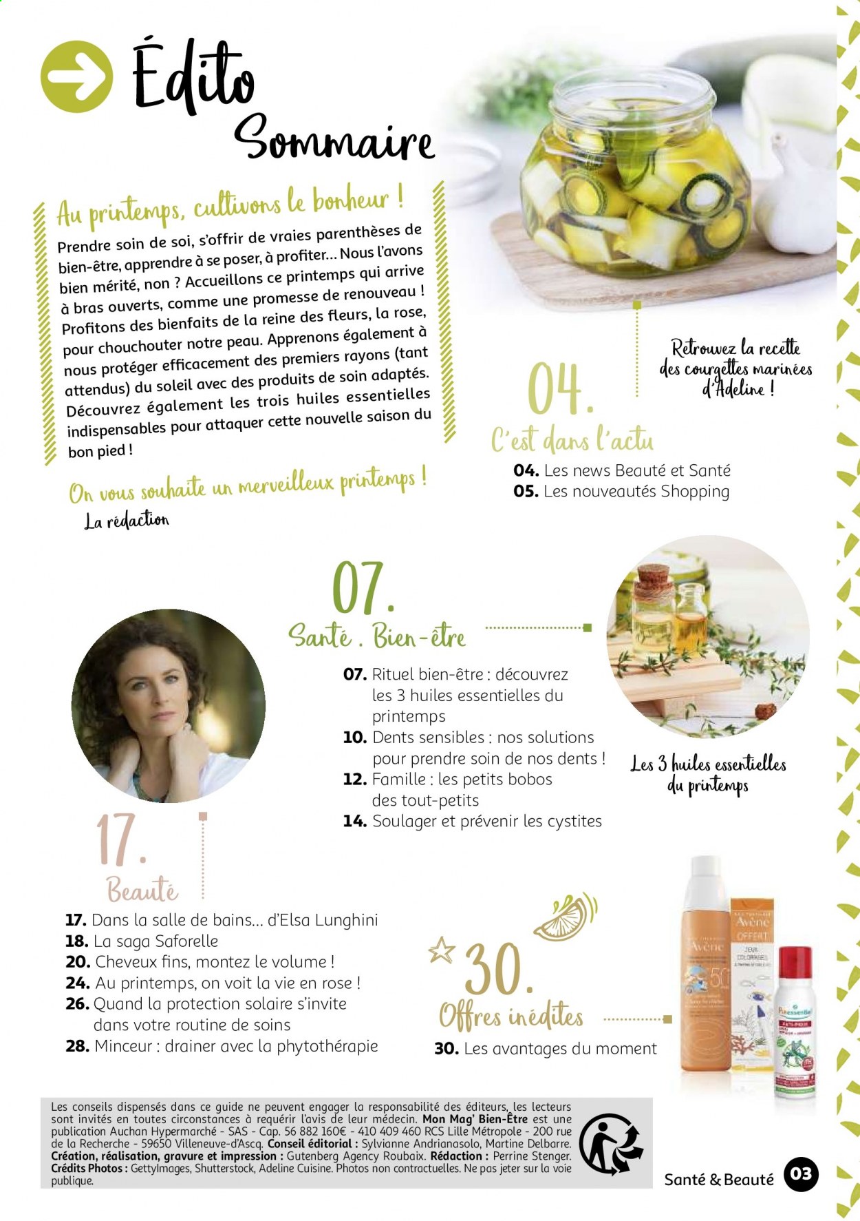 thumbnail - Catalogue Auchan - Produits soldés - courgette, huile, Saforelle, fleur. Page 3.