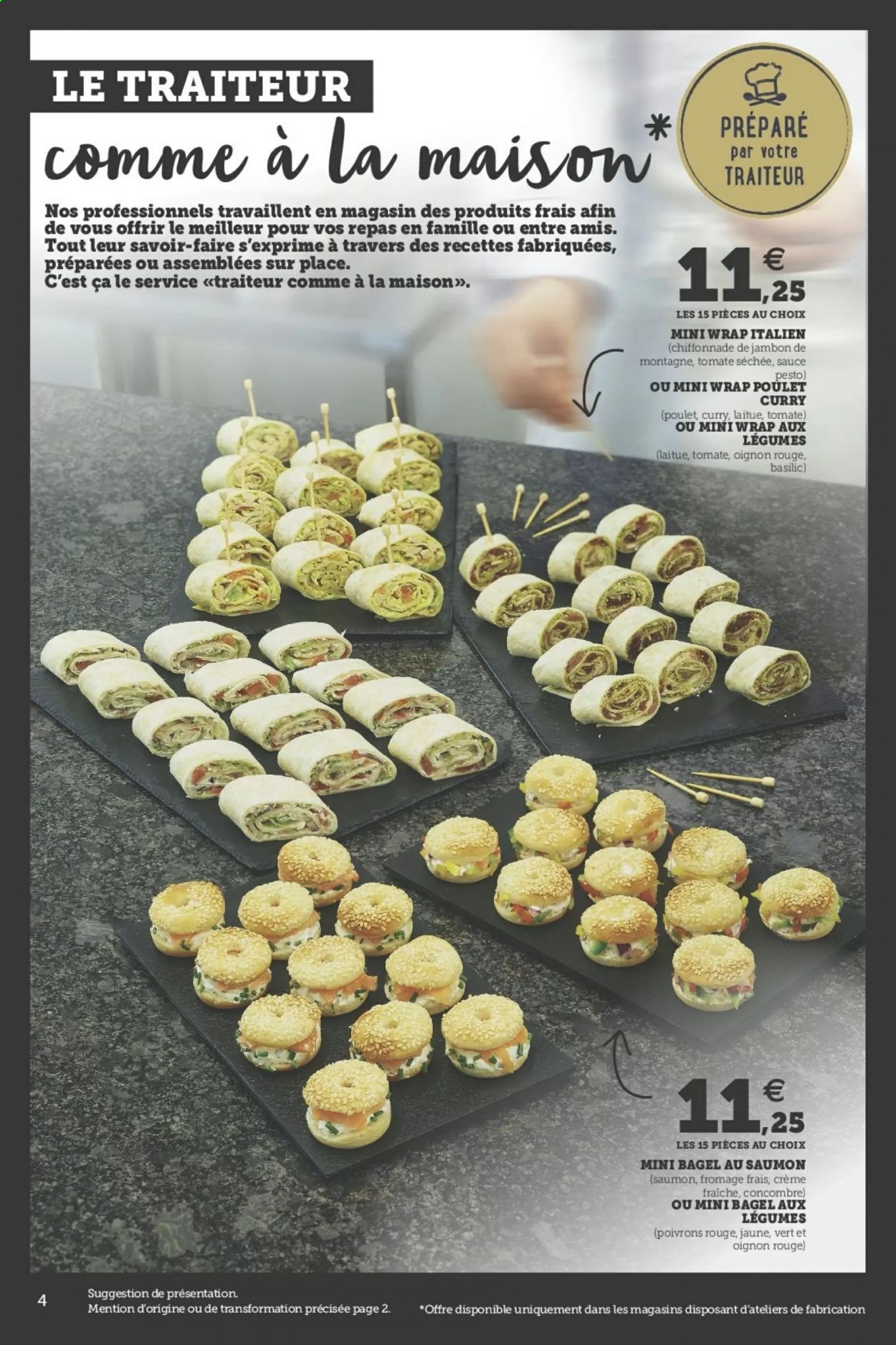 thumbnail - Catalogue HYPER U - 02/03/2021 - 02/10/2021 - Produits soldés - concombre, oignons, poivrons, poulet, wrap, fromage, fromage frais, crème fraîche, basilic, pesto. Page 4.