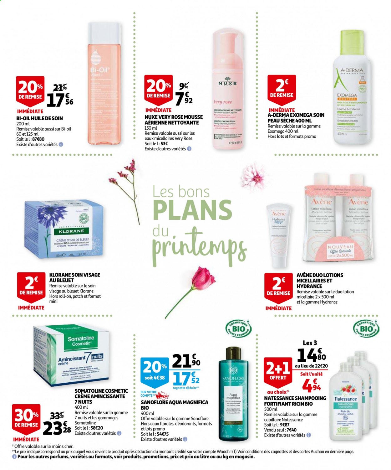 thumbnail - Catalogue Auchan - 03/03/2021 - 23/03/2021 - Produits soldés - Avéne, huile, shampooing, A-DERMA, Nuxe, Sanoflore, Klorane, roll-on. Page 2.