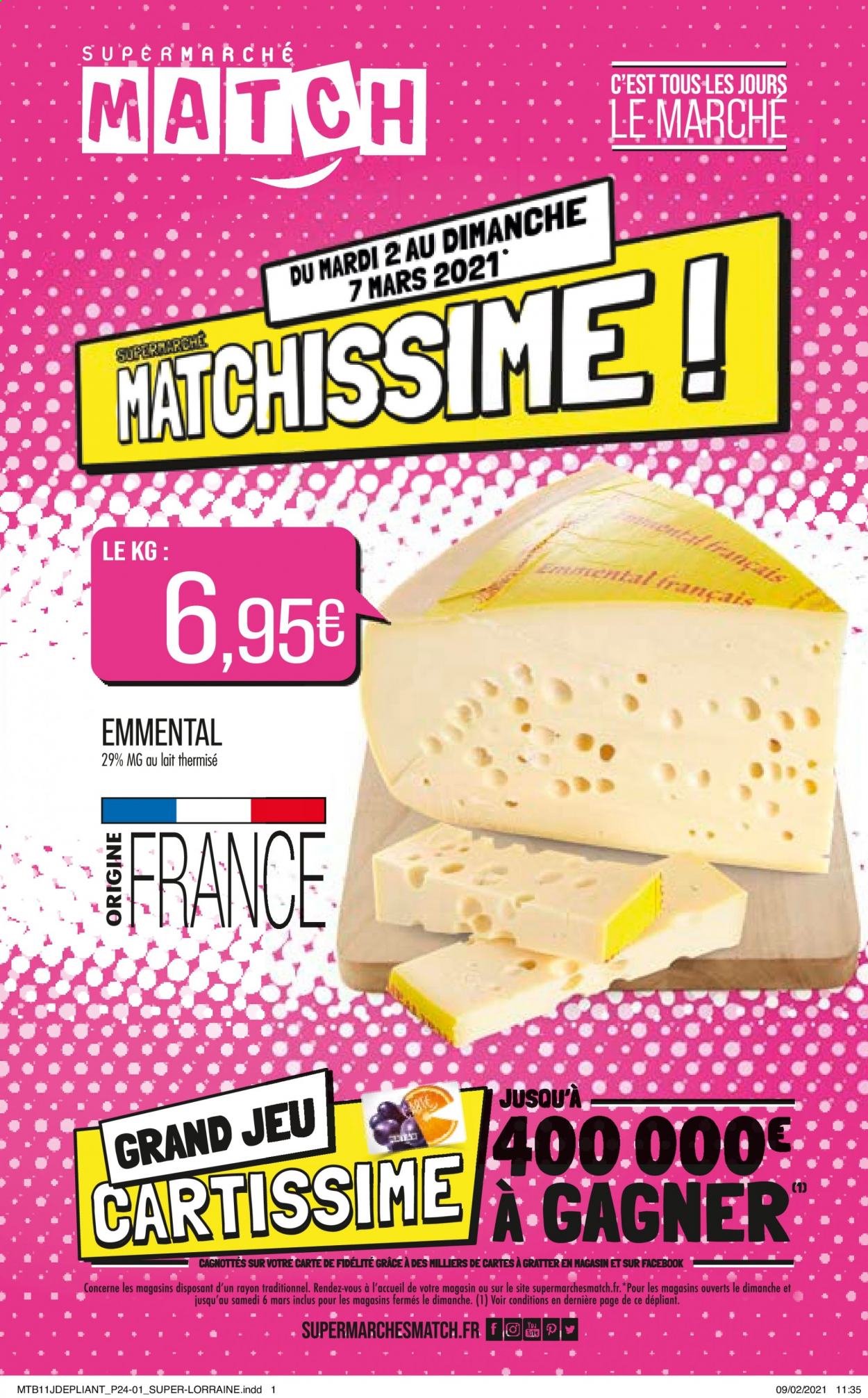 Catalogue Supermarché Match - 02/03/2021 - 07/03/2021. Page 1