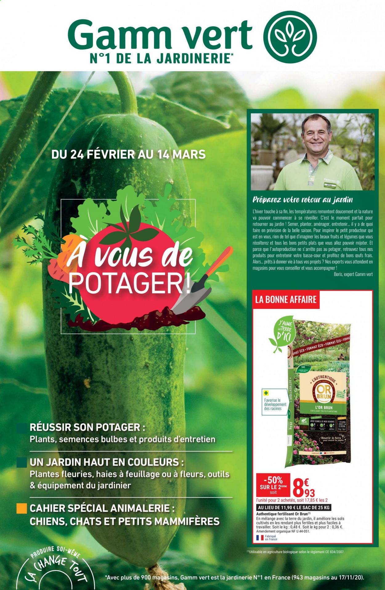 thumbnail - Catalogue Gamm vert - 24/02/2021 - 14/03/2021 - Produits soldés - fertilisant. Page 1.
