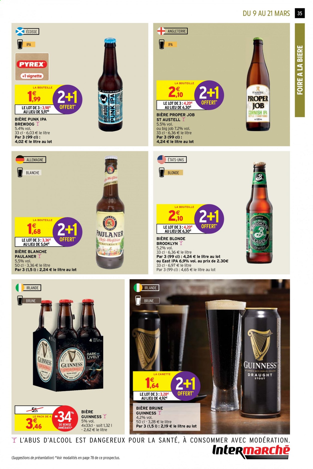 thumbnail - Catalogue Intermarché Hyper - 09/03/2021 - 21/03/2021 - Produits soldés - bière brune, bière blonde, Brewdog. Page 35.