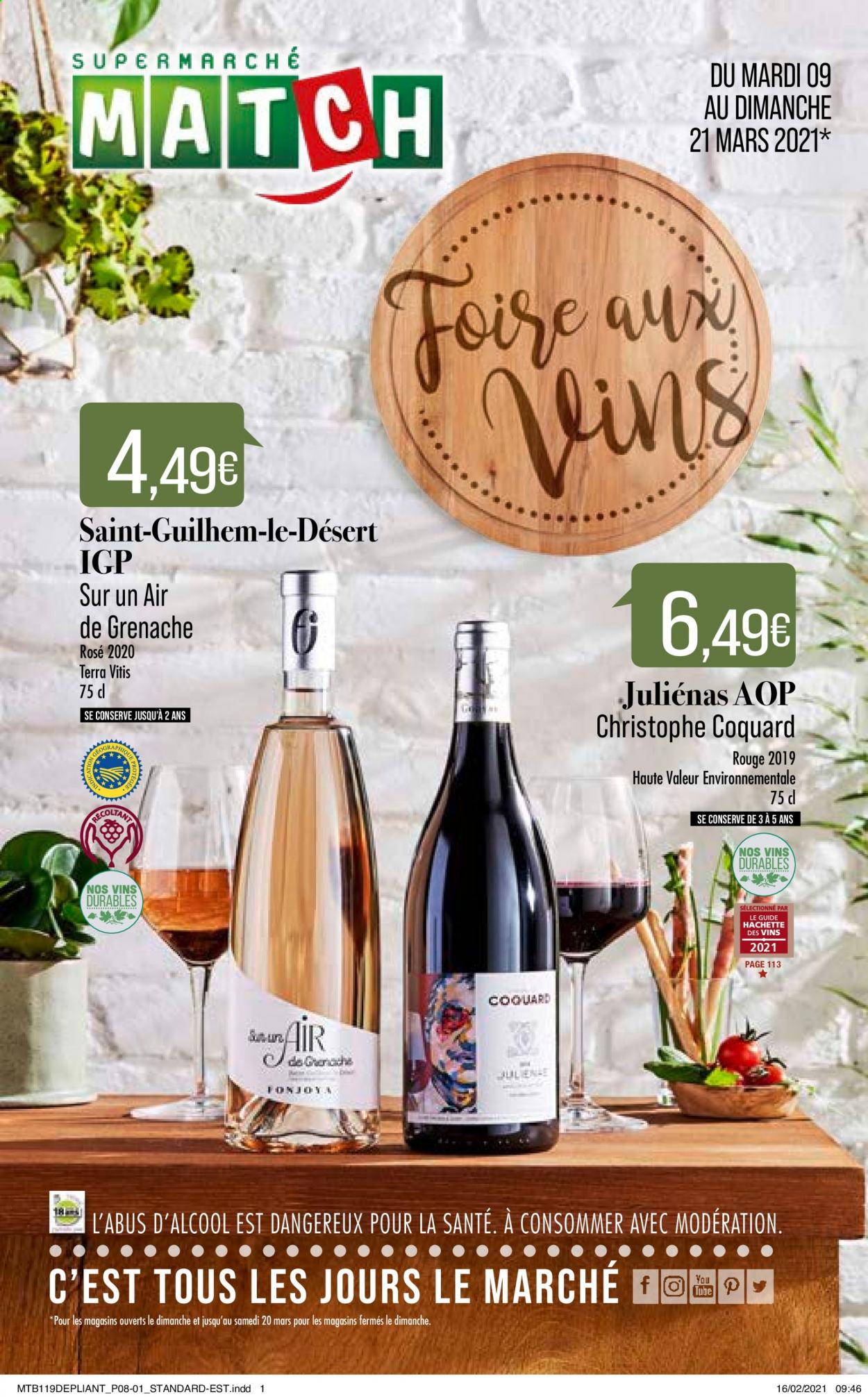 Catalogue Supermarché Match - 09/03/2021 - 21/03/2021. Page 1