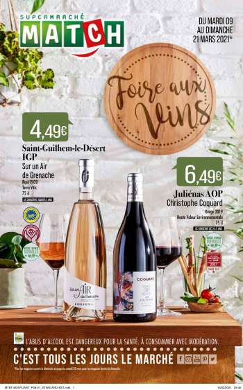 Catalogue Supermarché Match - 09.03.2021 - 21.03.2021.