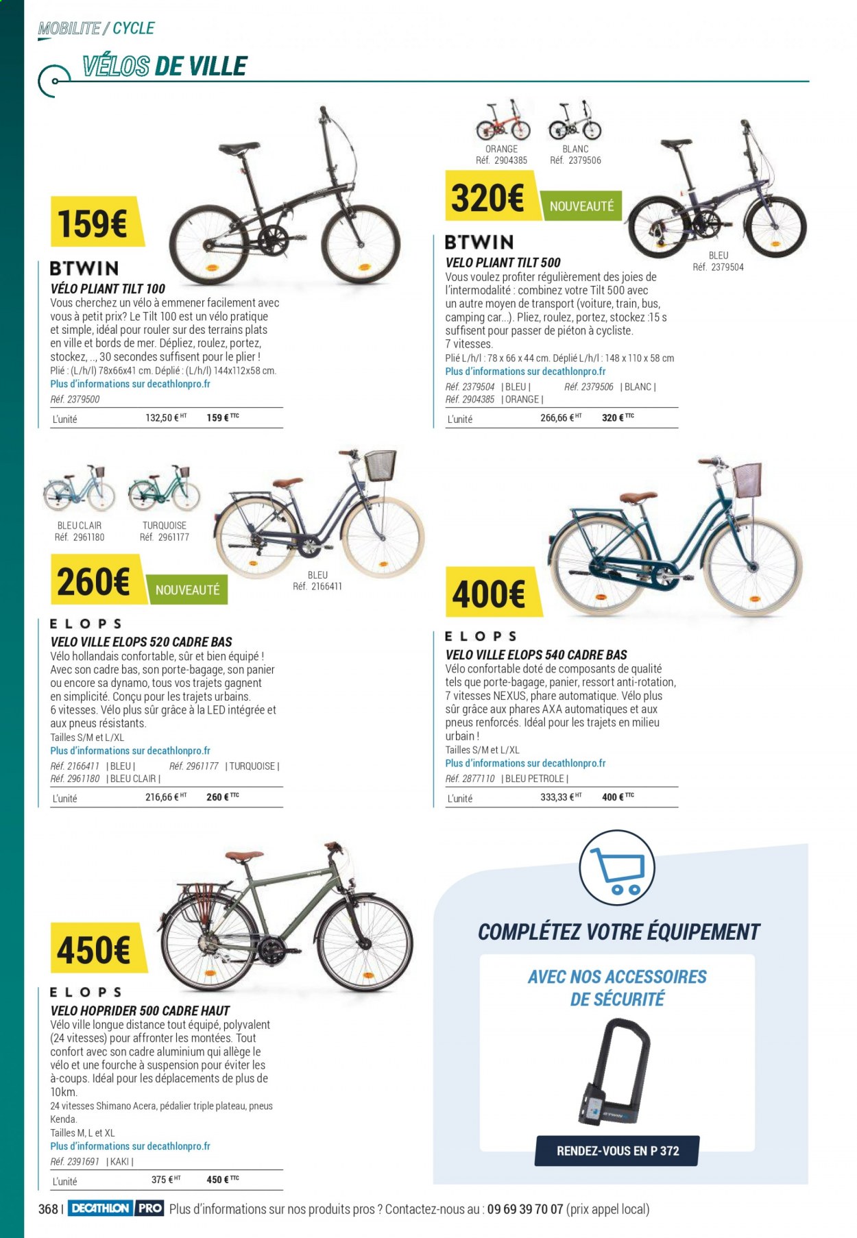 thumbnail - Catalogue Decathlon - 09/03/2021 - 31/08/2021 - Produits soldés - vélo pliant. Page 368.