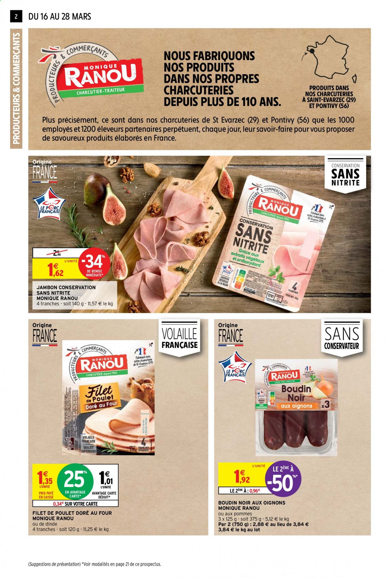 thumbnail - Catalogue Intermarché Hyper - 16/03/2021 - 28/03/2021 - Produits soldés - filet de poulet, viande de poulet, jambon, boudin de viande, boudin noir. Page 2.
