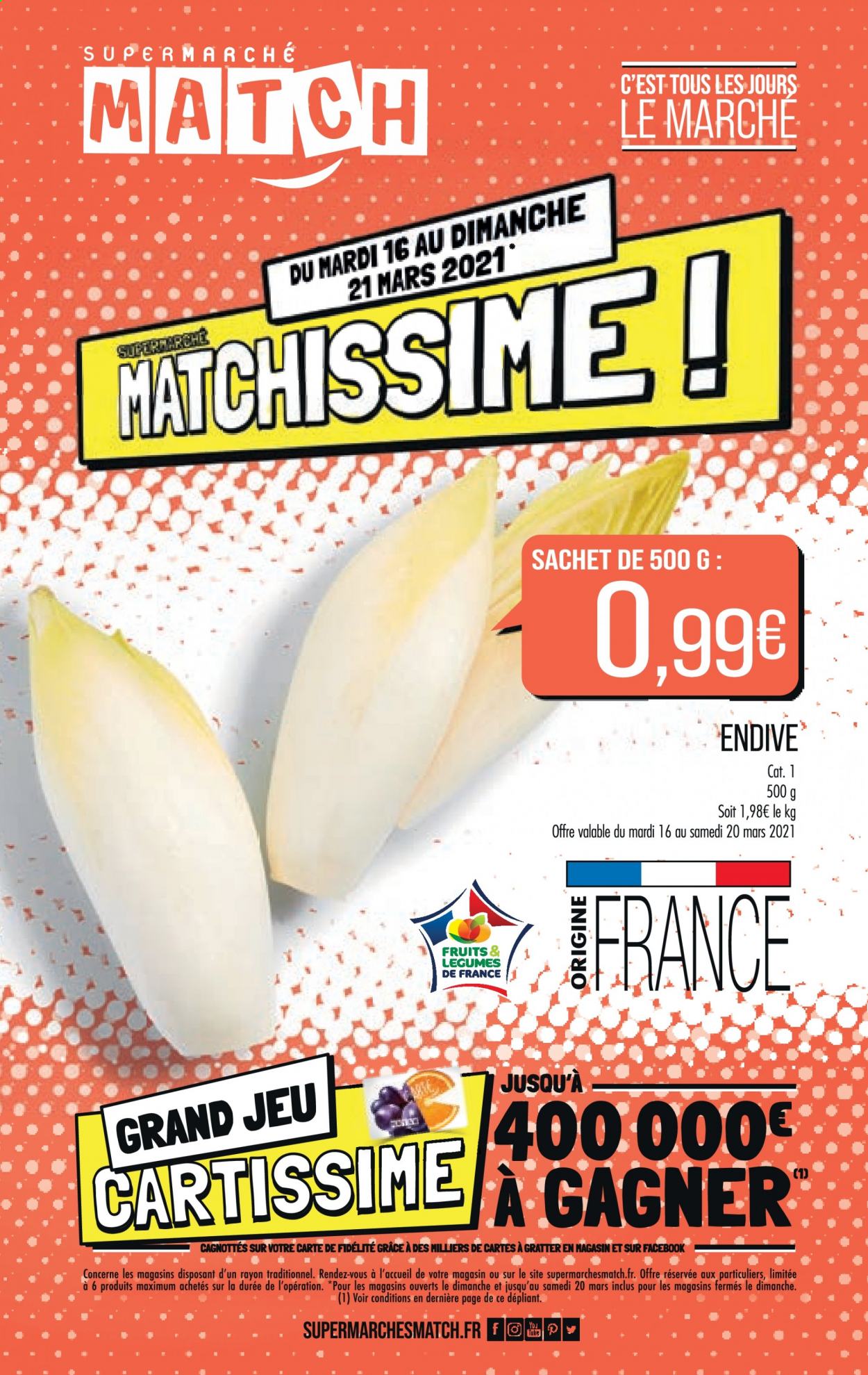 Catalogue Supermarché Match - 16/03/2021 - 21/03/2021. Page 1