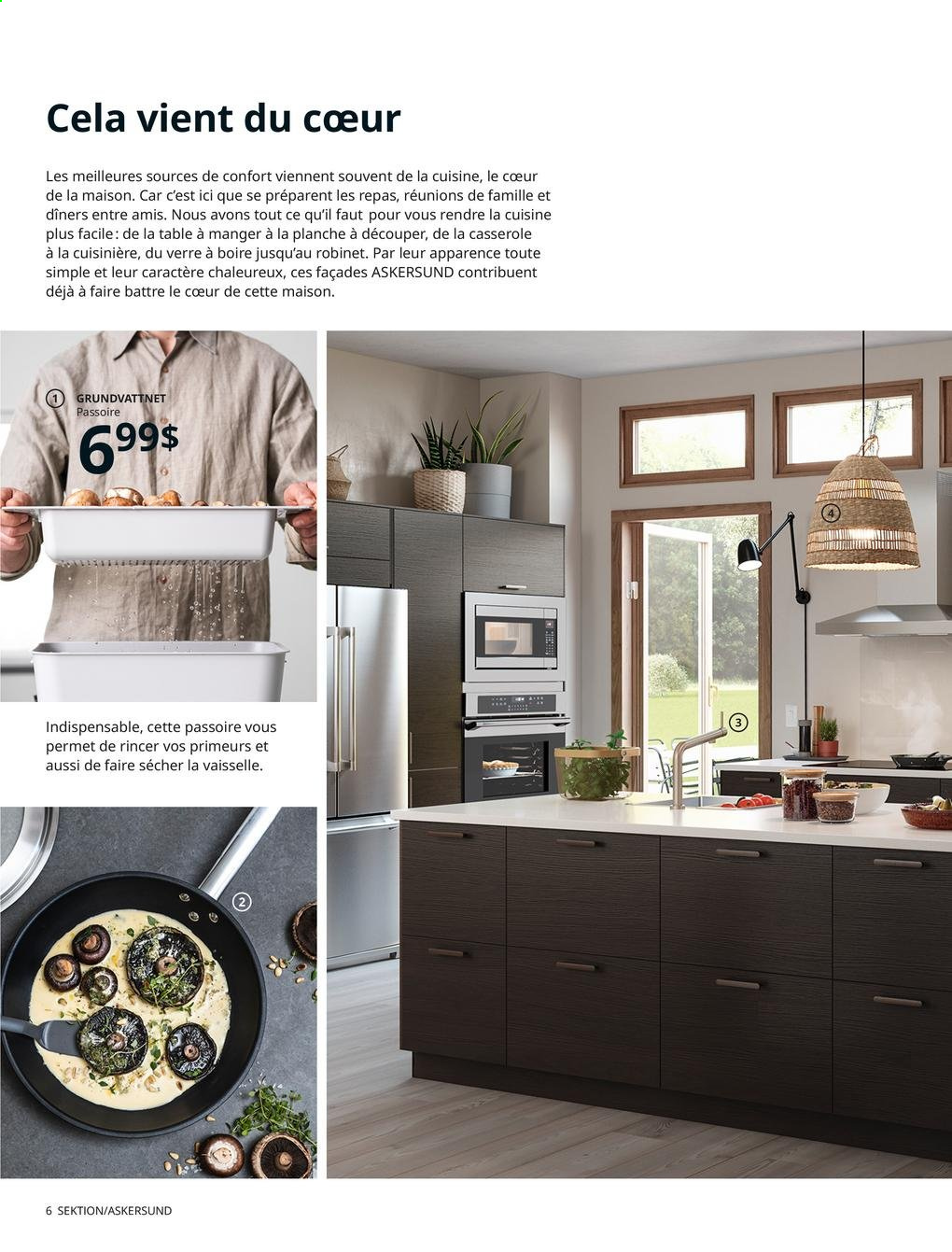 thumbnail - Catalogue IKEA - Produits soldés - table, casserole, passoire, verre, planche à découper, cuisinière. Page 6.