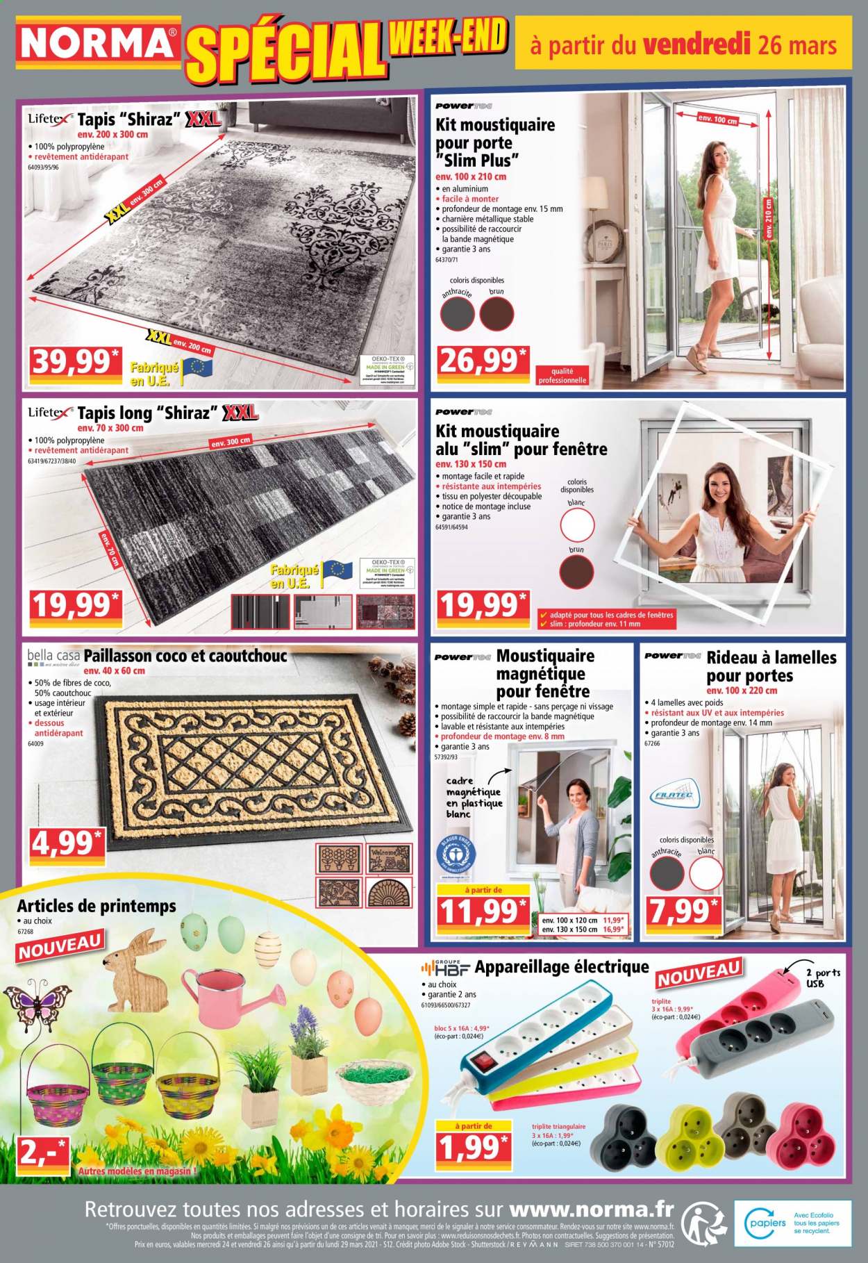 thumbnail - Catalogue Norma - 24/03/2021 - 30/03/2021 - Produits soldés - vin rouge, moustiquaire, tapis, paillasson. Page 12.
