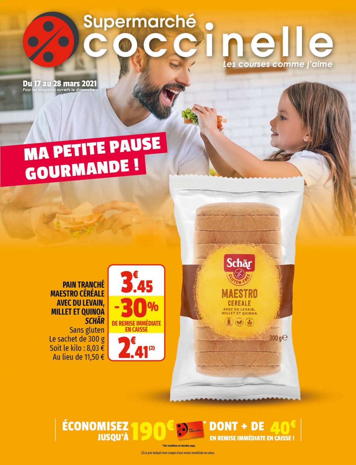 thumbnail - Catalogue Coccinelle Supermarché - 17/03/2021 - 28/03/2021 - Produits soldés - pain. Page 1.