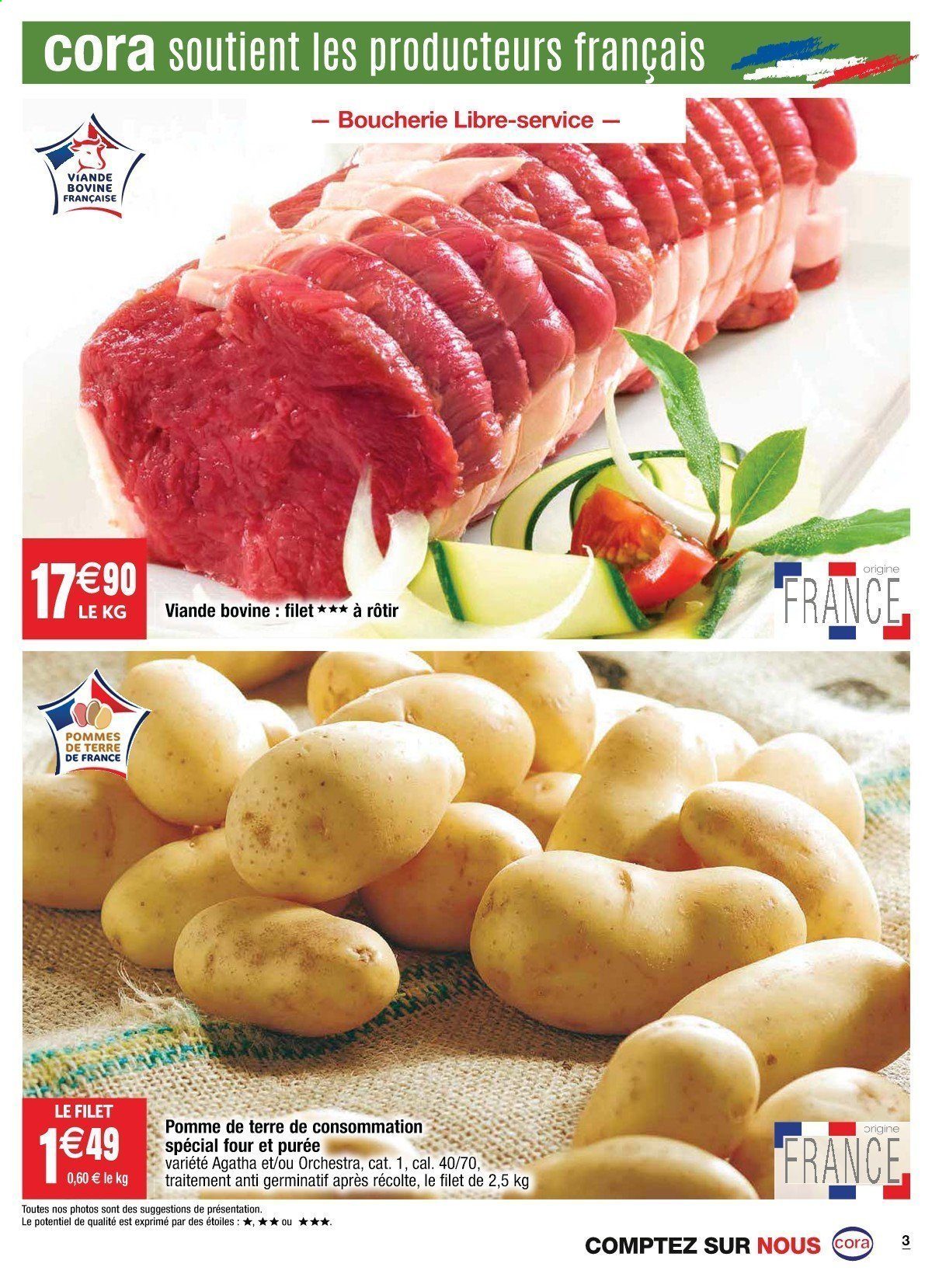 thumbnail - Catalogue Cora - 18/03/2021 - 20/03/2021 - Produits soldés - pommes de terre, four. Page 3.