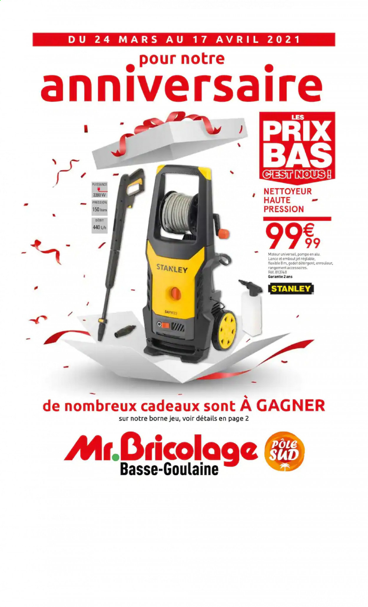thumbnail - Catalogue Mr. Bricolage - 24/03/2021 - 17/04/2021 - Produits soldés - détergent, Stanley. Page 1.