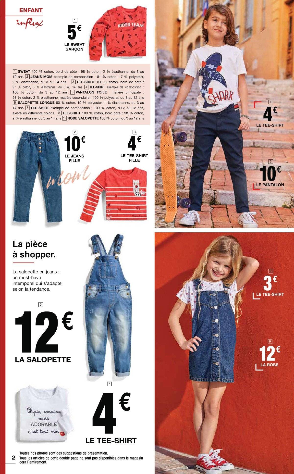 thumbnail - Catalogue Cora - 30/03/2021 - 10/04/2021 - Produits soldés - pantalon, jeans, robe, t-shirt, sweat-shirt, rider. Page 2.