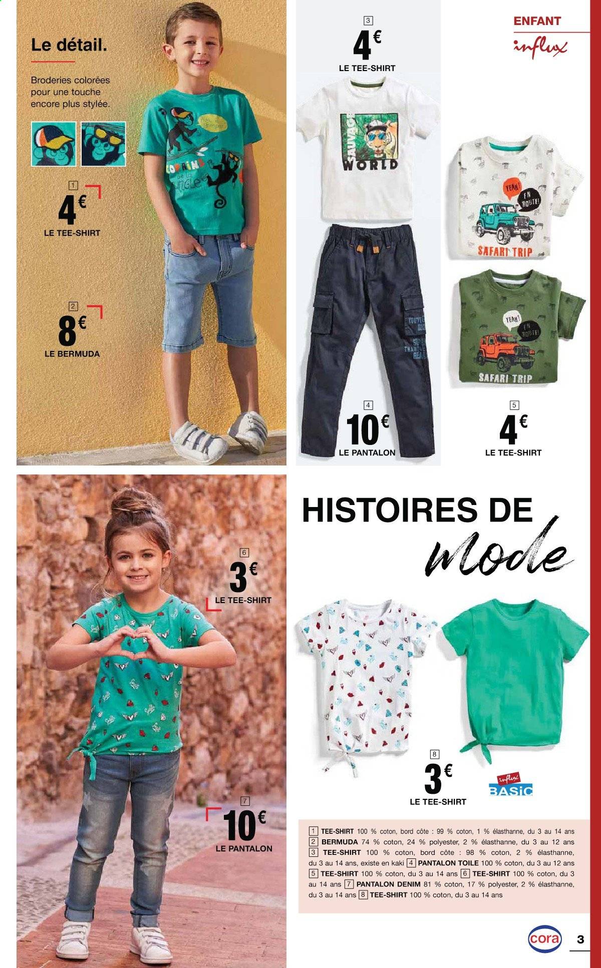 thumbnail - Catalogue Cora - 30/03/2021 - 10/04/2021 - Produits soldés - kaki, pantalon, t-shirt. Page 3.