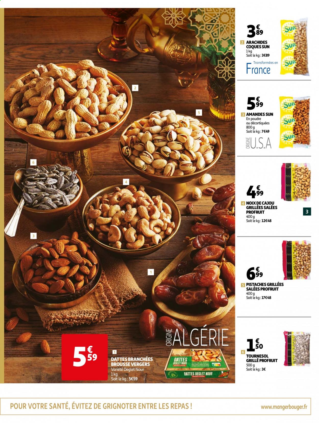thumbnail - Catalogue Auchan - 31/03/2021 - 30/04/2021 - Produits soldés - amandes, datte, pistache, noix de cajou. Page 3.
