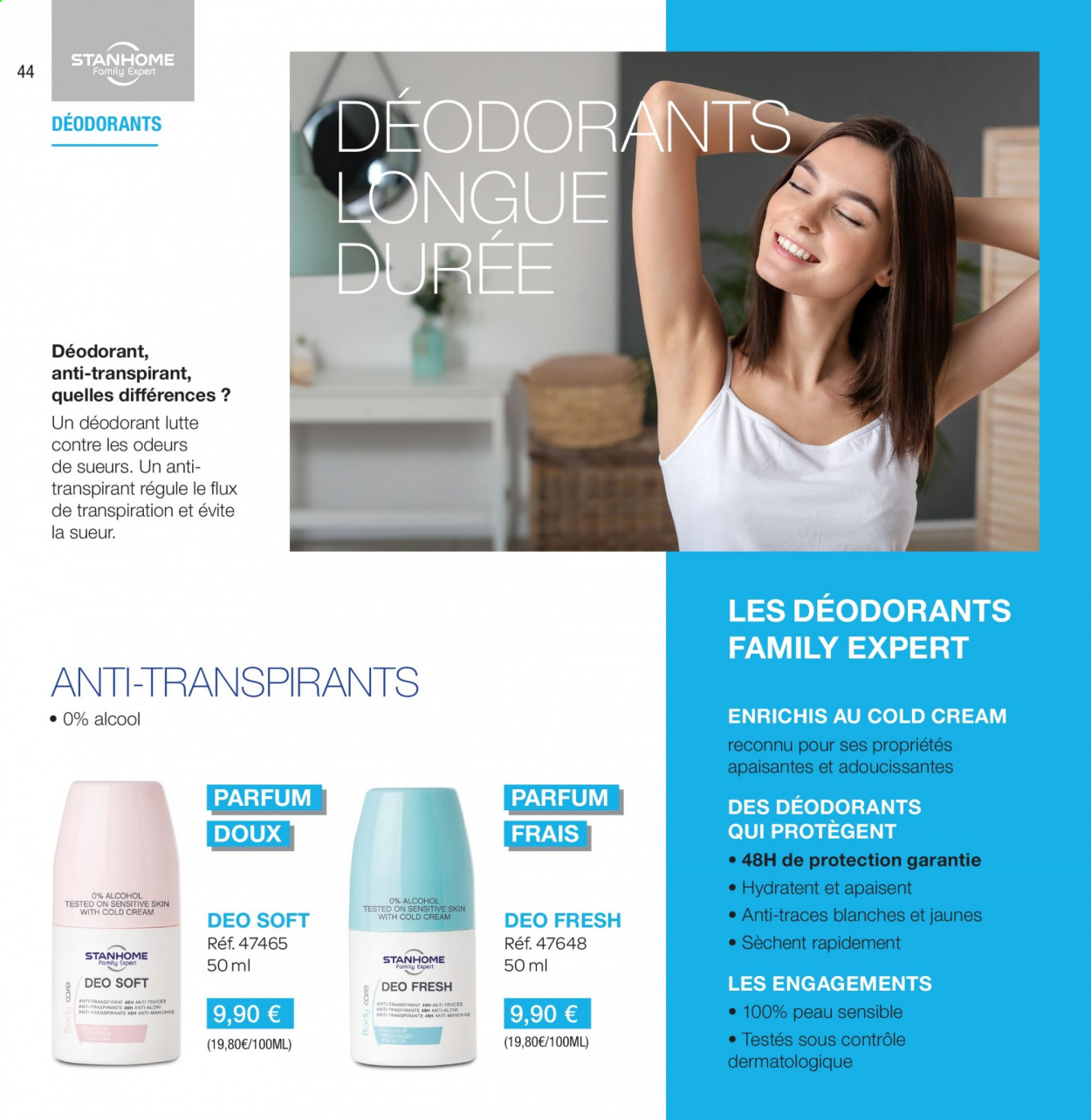 thumbnail - Catalogue Stanhome - 29/03/2021 - 25/04/2021 - Produits soldés - anti-transpirant, déodorant, desodorisant. Page 44.