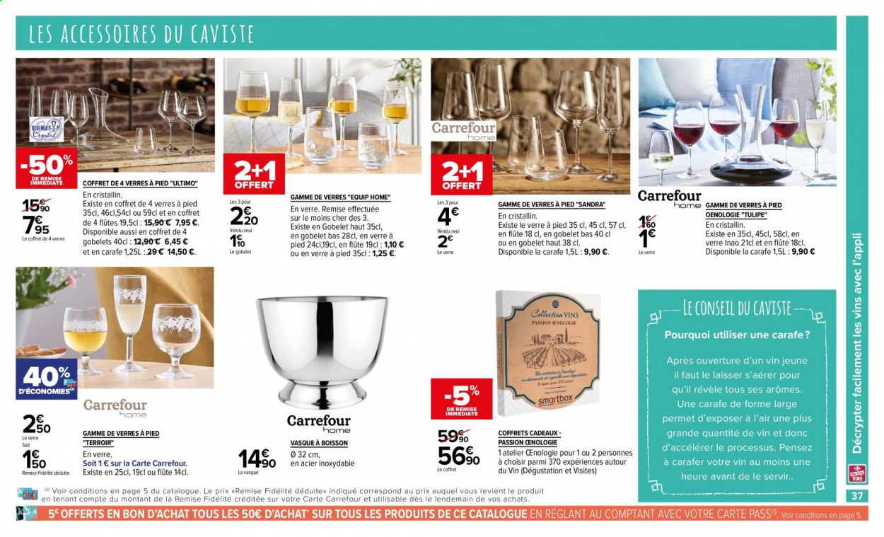 thumbnail - Catalogue Carrefour Hypermarchés - 06/04/2021 - 19/04/2021 - Produits soldés - verre, flûte. Page 37.