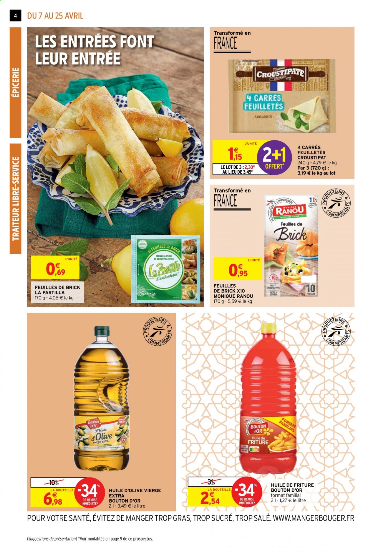 thumbnail - Catalogue Intermarché - 07/04/2021 - 25/04/2021 - Produits soldés - huile, huile d'olive vierge extra, huile d'olive. Page 4.