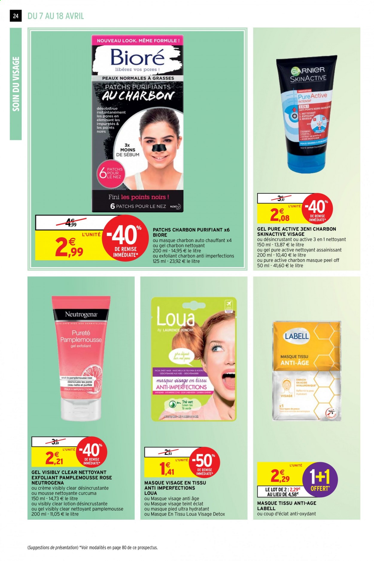 thumbnail - Catalogue Intermarché Hyper - 07/04/2021 - 18/04/2021 - Produits soldés - pamplemousse, masque, masque tissu. Page 24.