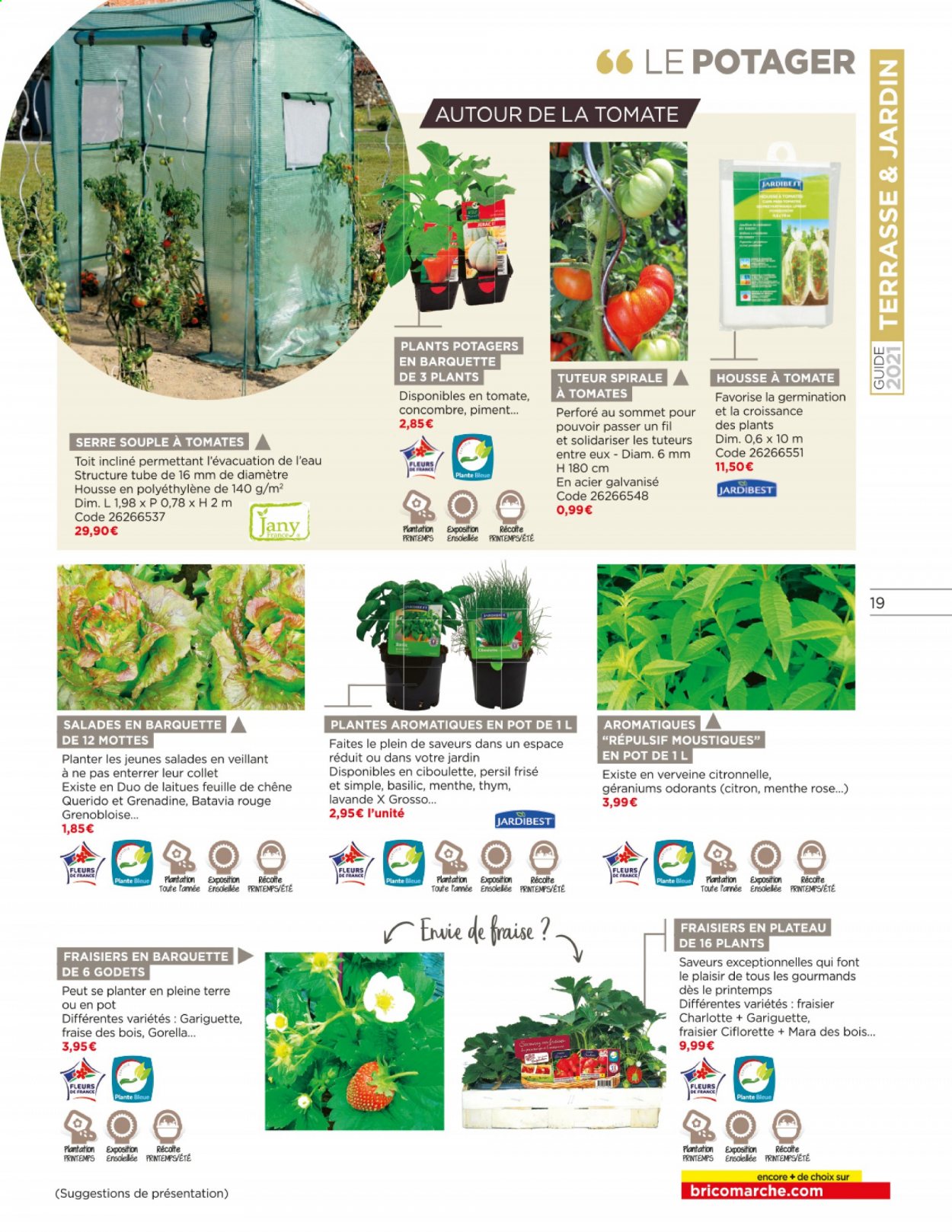 thumbnail - Catalogue Bricomarché - 03/03/2021 - 30/04/2021 - Produits soldés - piment, fraisier, lavande. Page 19.