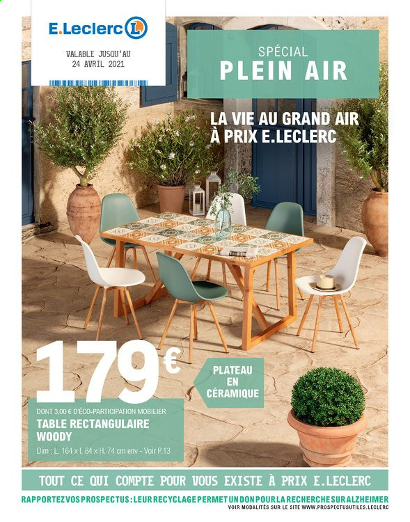 thumbnail - Catalogue E.Leclerc - 13/04/2021 - 24/04/2021 - Produits soldés - table. Page 1.