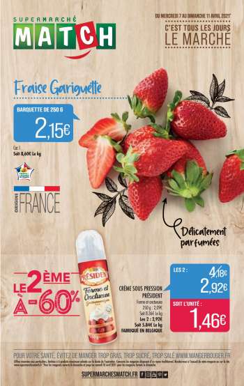 Catalogue Supermarché Match - 07.04.2021 - 11.04.2021.