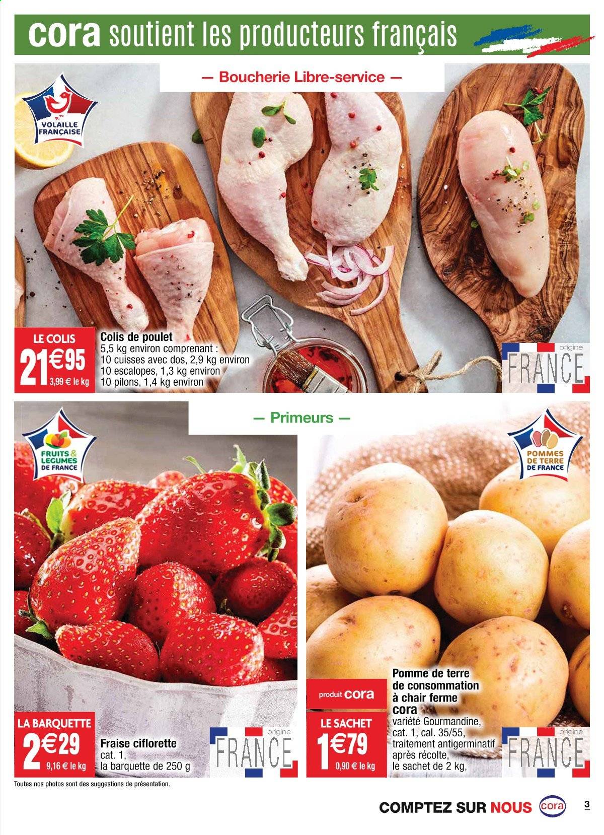 thumbnail - Catalogue Cora - 08/04/2021 - 10/04/2021 - Produits soldés - escalope, pommes de terre. Page 3.