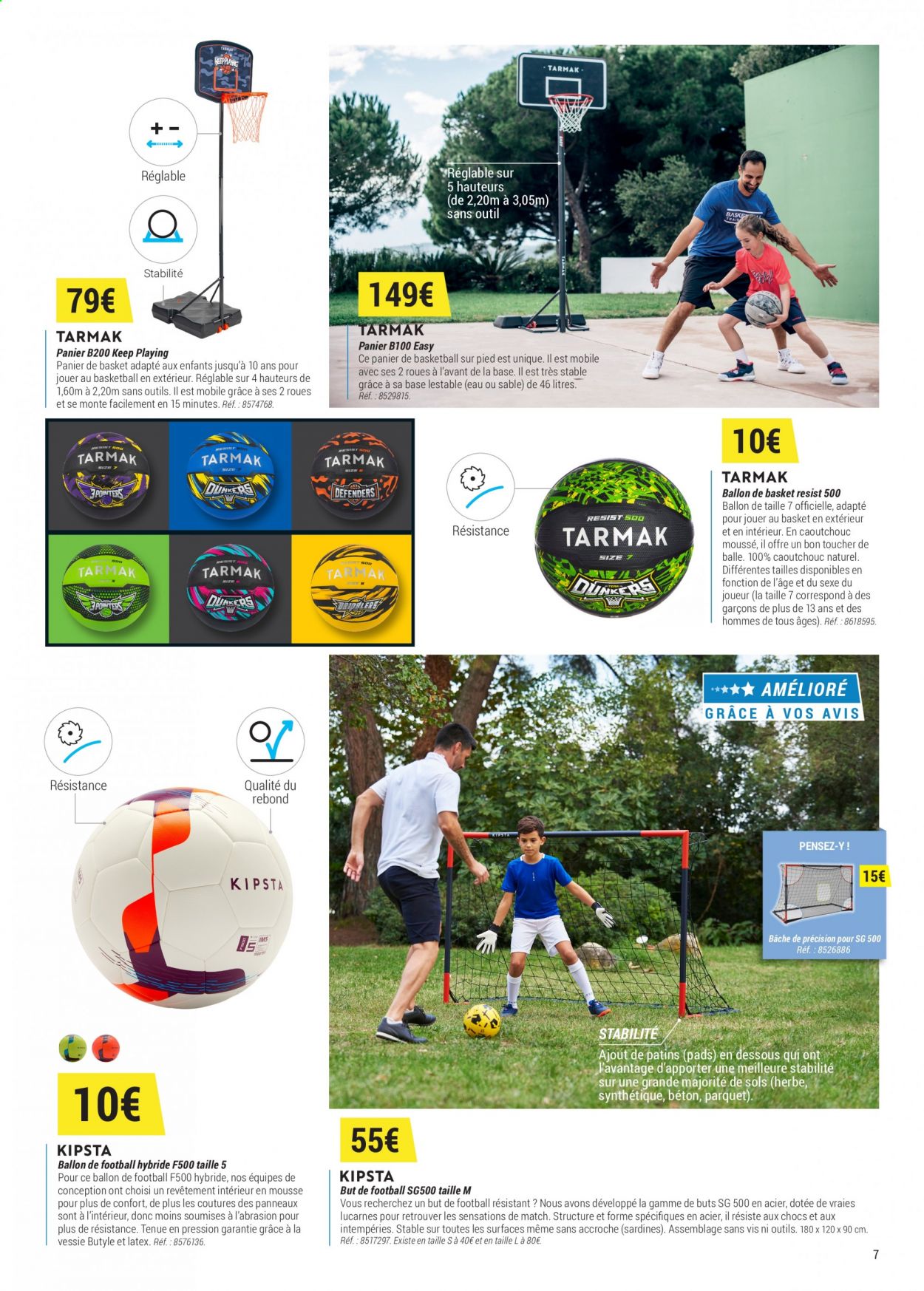 thumbnail - Catalogue Decathlon - 31/03/2021 - 09/05/2021 - Produits soldés - basket, panier, ballon de football, panier de basket, ballon de basket. Page 7.