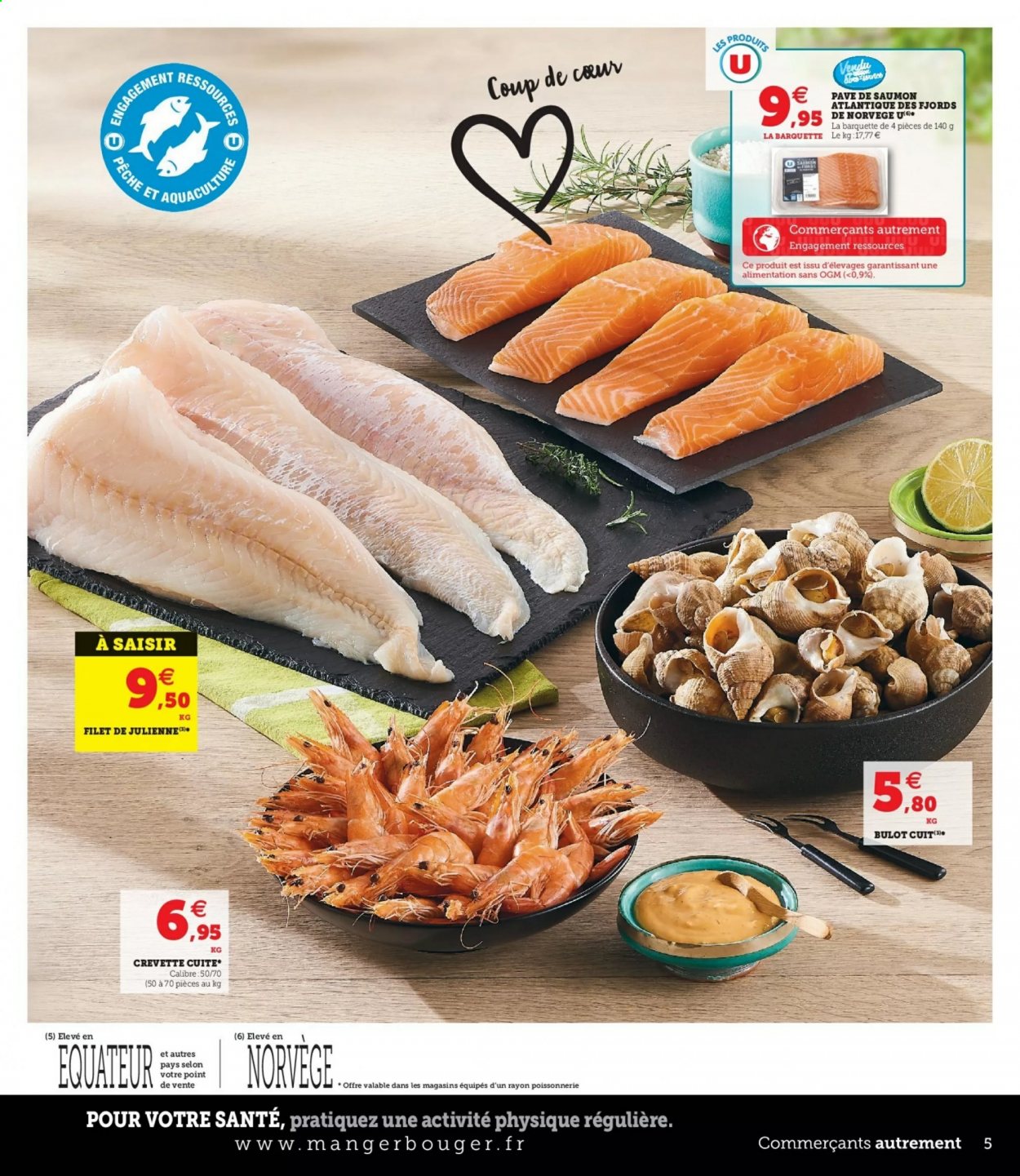 thumbnail - Catalogue SUPER U - 13/04/2021 - 17/04/2021 - Produits soldés - saumon, bulot, crevettes. Page 5.