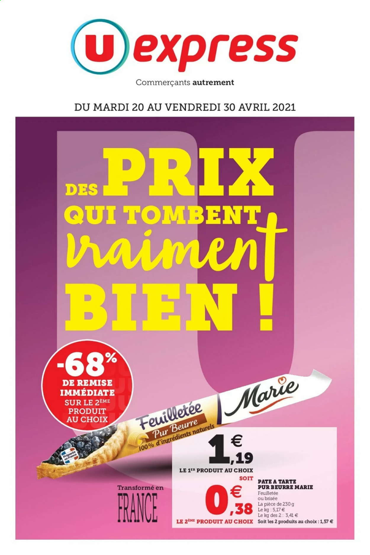 Catalogue U express - 20/04/2021 - 30/04/2021. Page 1