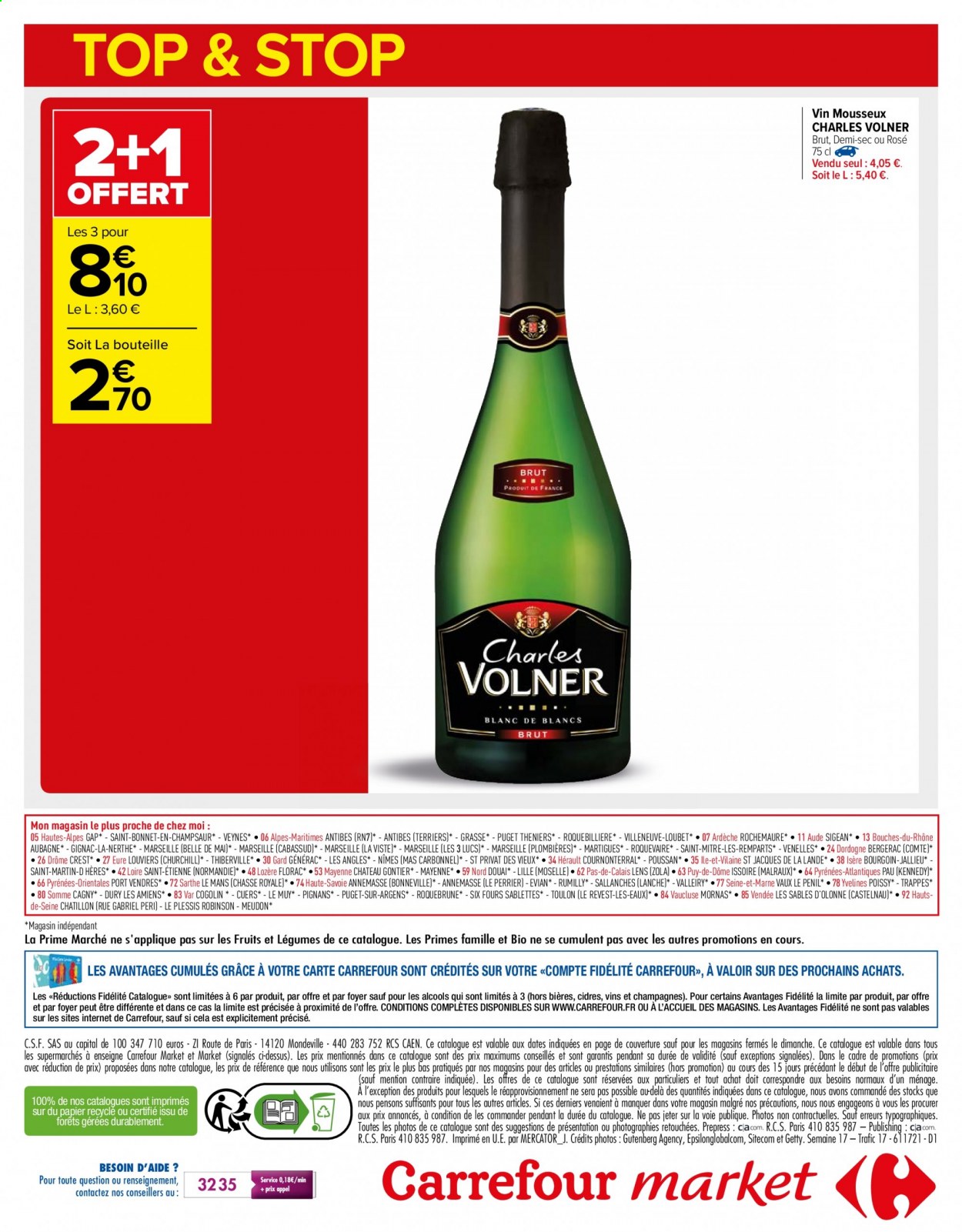 thumbnail - Catalogue Carrefour Market - 26/04/2021 - 09/05/2021 - Produits soldés - Perrier, vin. Page 14.