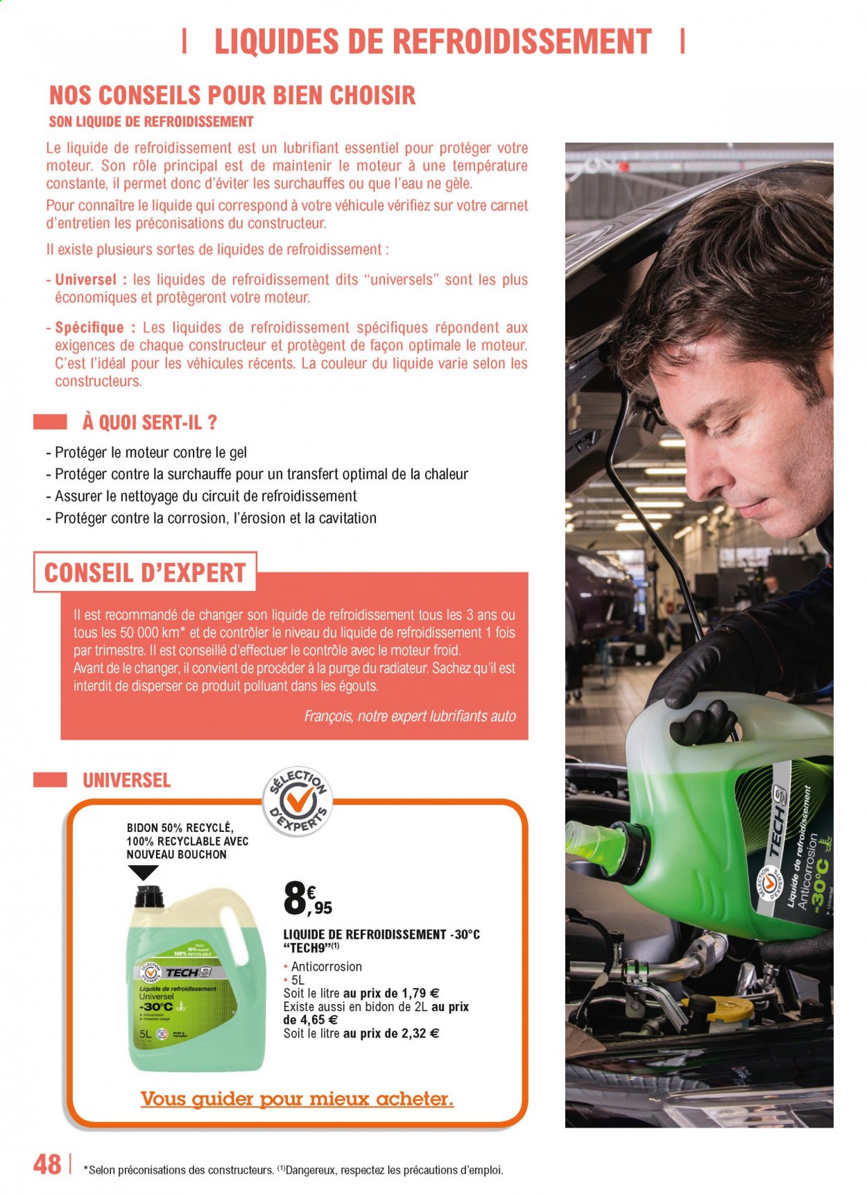 thumbnail - Catalogue E.Leclerc - Produits soldés - radiateur, liquide de refroidissement. Page 48.