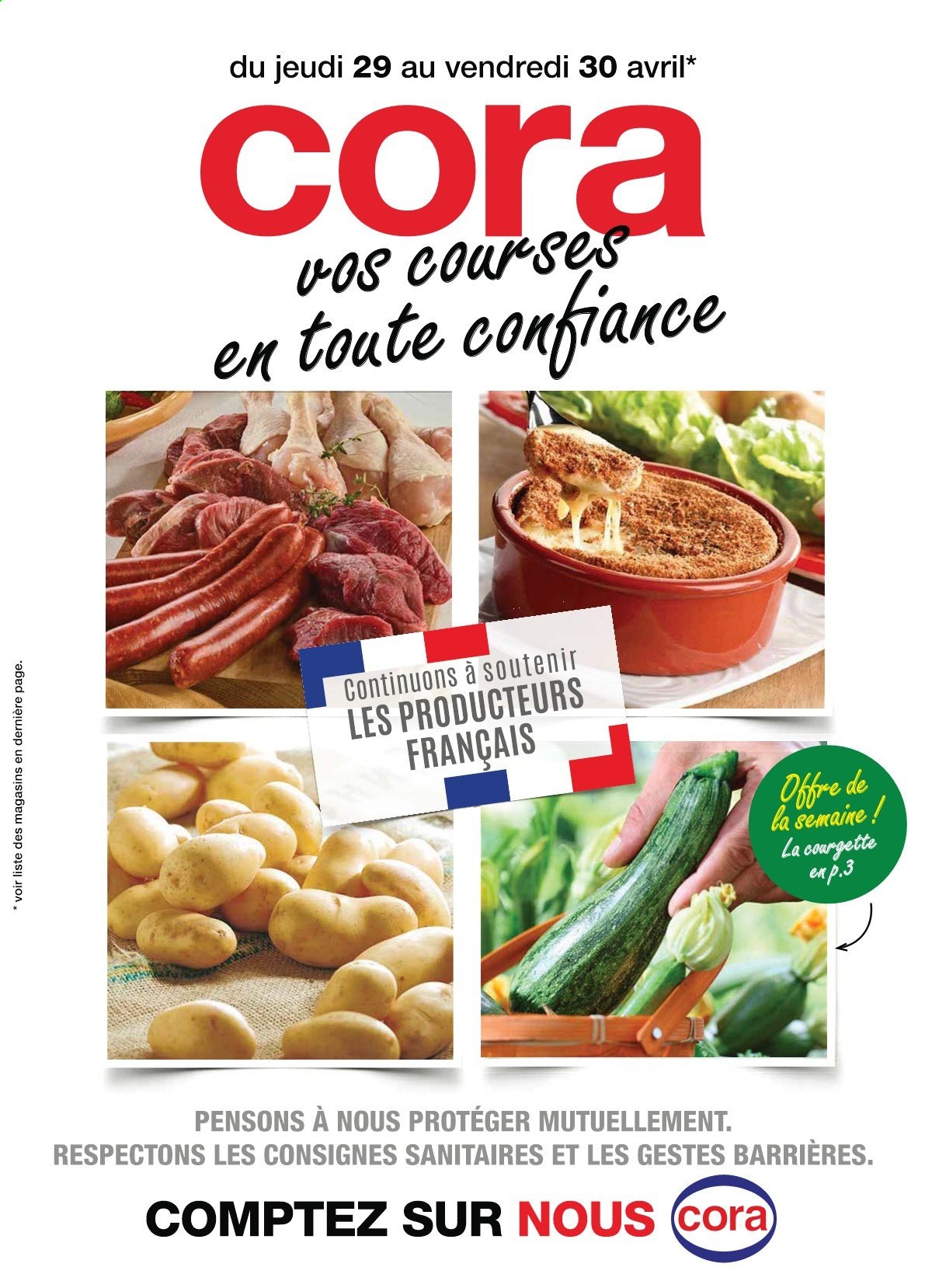thumbnail - Catalogue Cora - 29/04/2021 - 30/04/2021 - Produits soldés - courgette. Page 1.